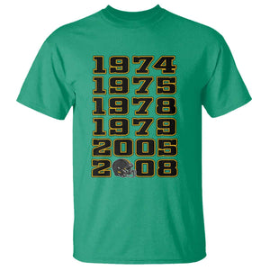 Six Historic Championship Seasons T Shirt Vintage Football Fan Graphic
