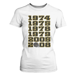 Six Historic Championship Seasons T Shirt For Women Vintage Football Fan Graphic