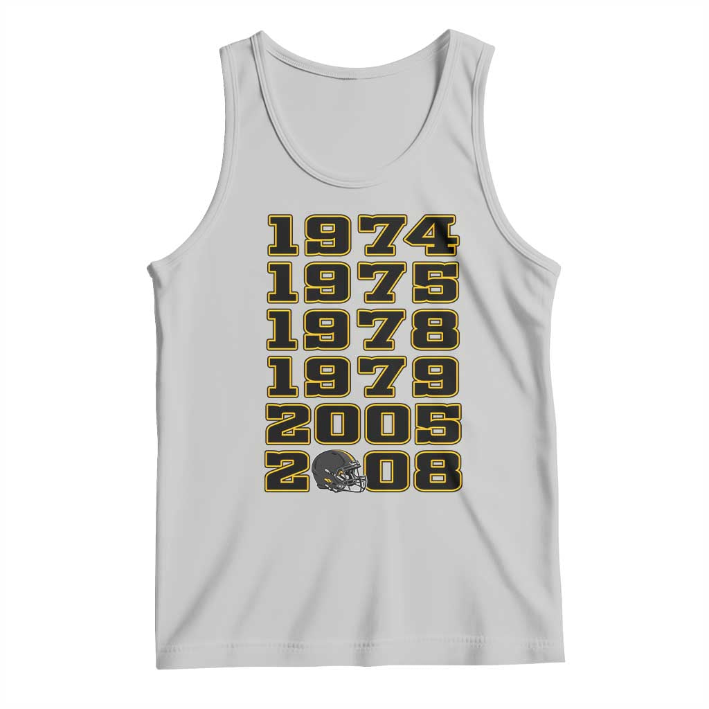 Six Historic Championship Seasons Tank Top Vintage Football Fan Graphic