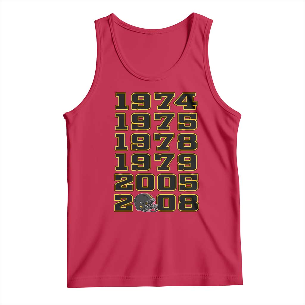 Six Historic Championship Seasons Tank Top Vintage Football Fan Graphic