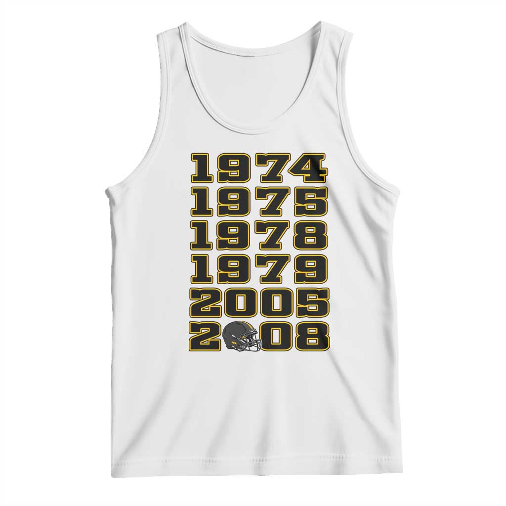 Six Historic Championship Seasons Tank Top Vintage Football Fan Graphic