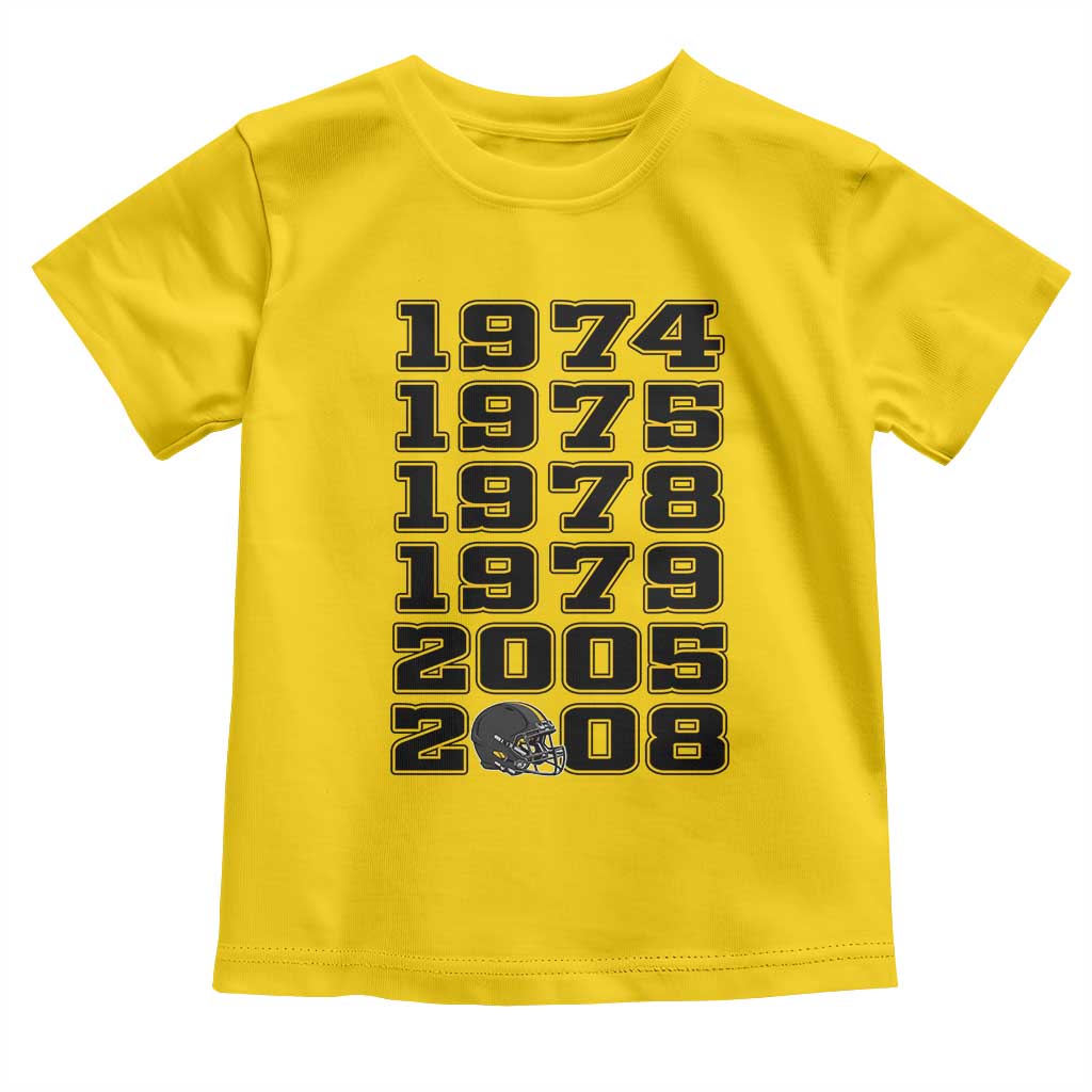 Six Historic Championship Seasons Toddler T Shirt Vintage Football Fan Graphic