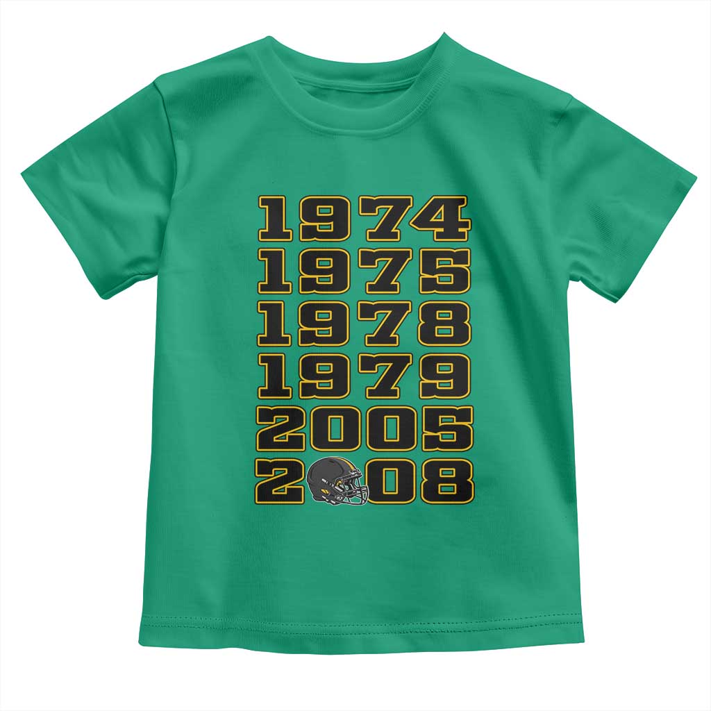 Six Historic Championship Seasons Toddler T Shirt Vintage Football Fan Graphic