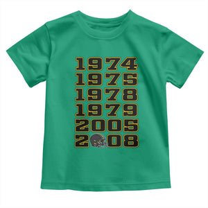 Six Historic Championship Seasons Toddler T Shirt Vintage Football Fan Graphic