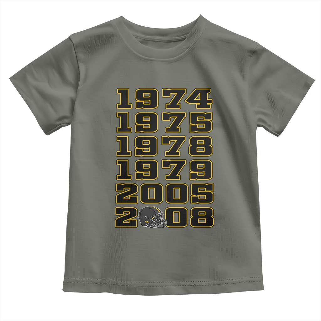 Six Historic Championship Seasons Toddler T Shirt Vintage Football Fan Graphic