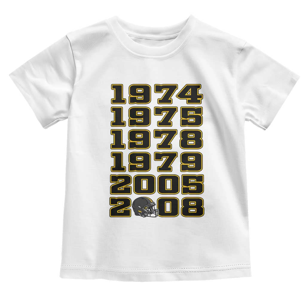 Six Historic Championship Seasons Toddler T Shirt Vintage Football Fan Graphic