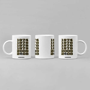 Six Historic Championship Seasons Coffee Mug Vintage Football Fan Graphic