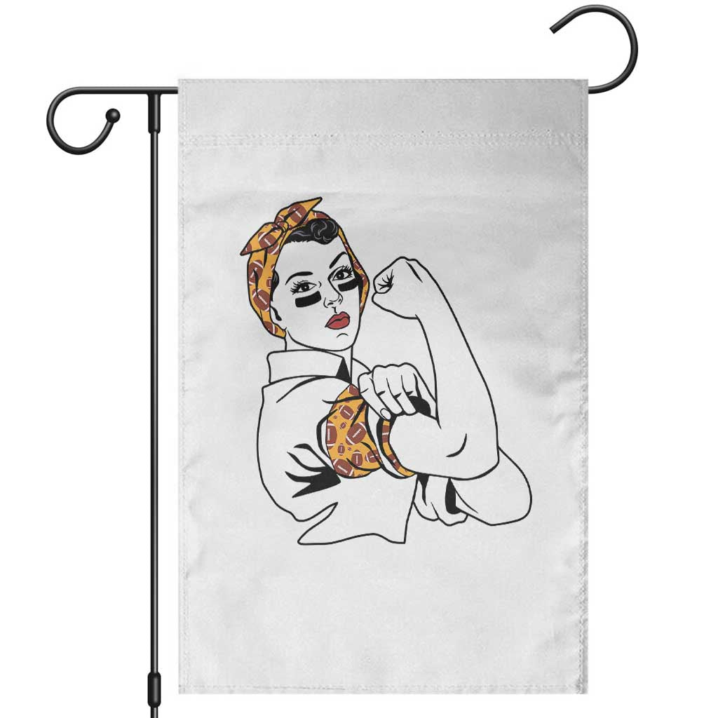 We Can Do It Game Day Garden Flag Rosie The Riveter Strong Woman Football Fan