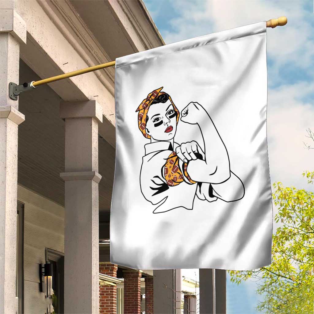 We Can Do It Game Day Garden Flag Rosie The Riveter Strong Woman Football Fan