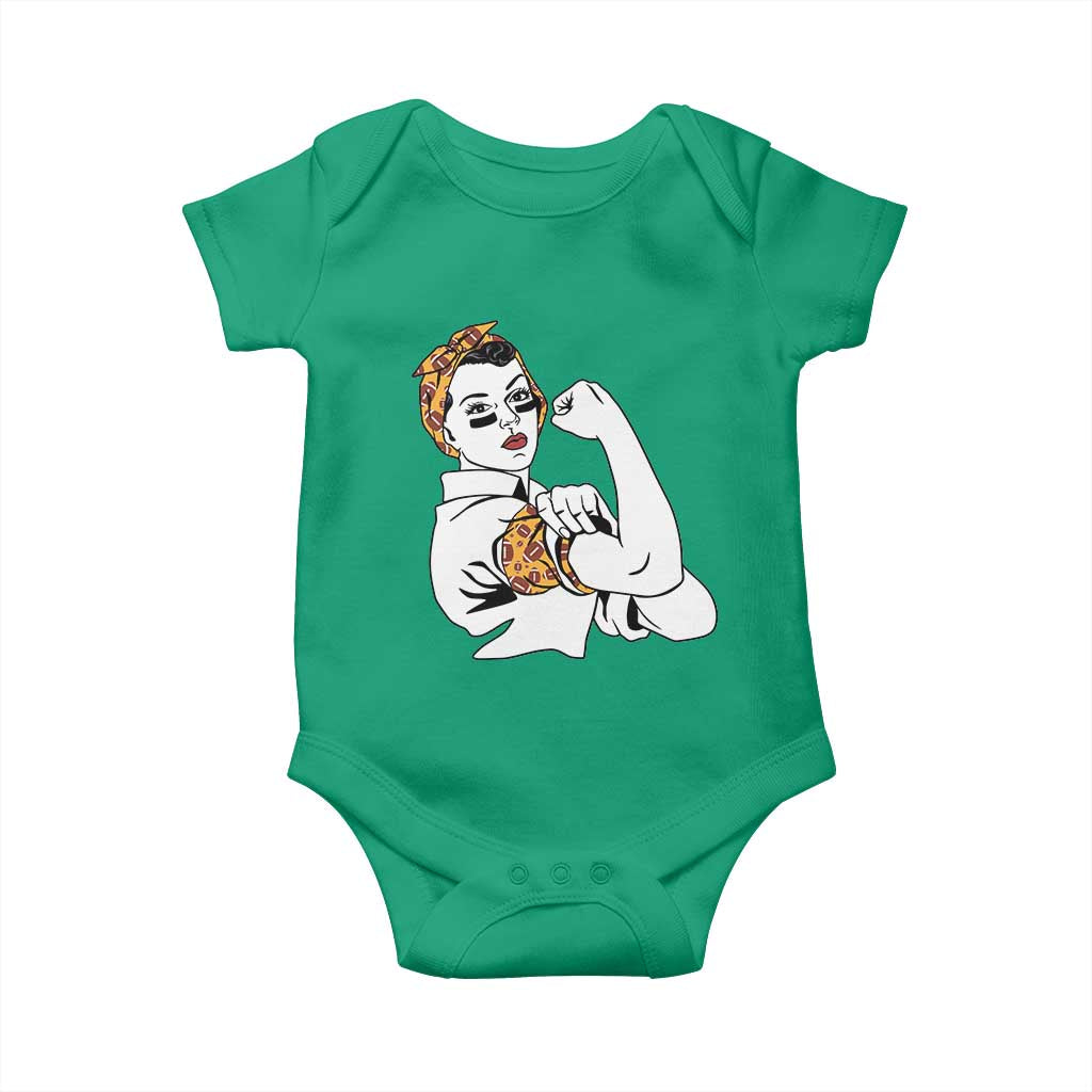We Can Do It Game Day Baby Onesie Rosie The Riveter Strong Woman Football Fan