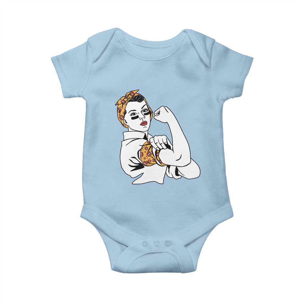 We Can Do It Game Day Baby Onesie Rosie The Riveter Strong Woman Football Fan