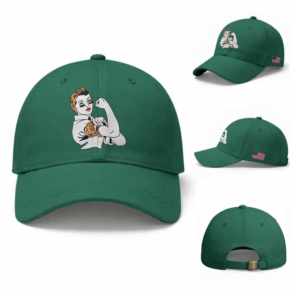 We Can Do It Game Day Baseball Cap Rosie The Riveter Strong Woman Football Fan