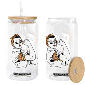 We Can Do It Game Day Glass Can Rosie The Riveter Strong Woman Football Fan