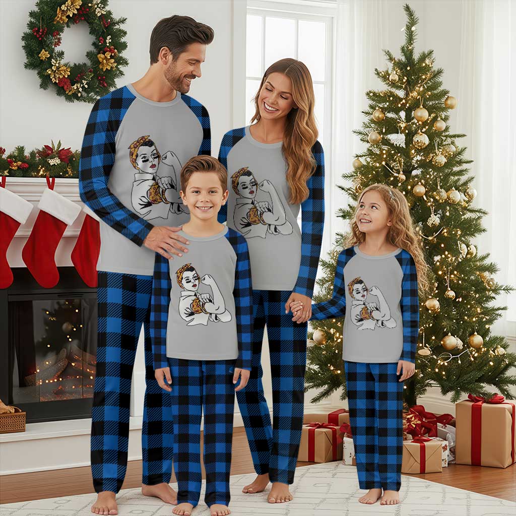 We Can Do It Game Day Plaid Pajama Set Rosie The Riveter Strong Woman Football Fan