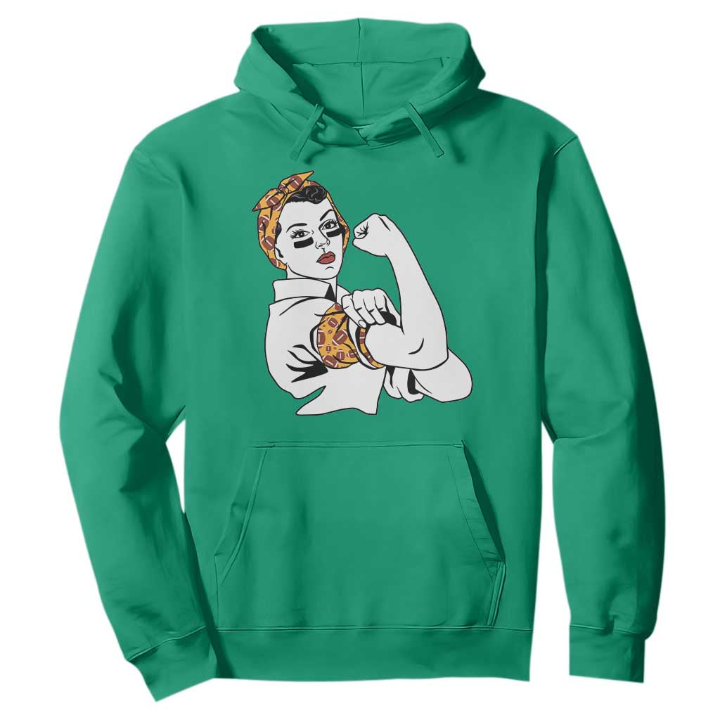 We Can Do It Game Day Hoodie Rosie The Riveter Strong Woman Football Fan