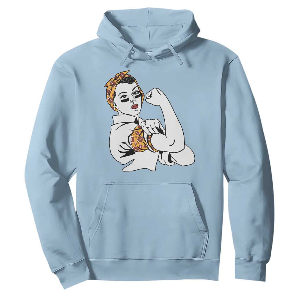 We Can Do It Game Day Hoodie Rosie The Riveter Strong Woman Football Fan