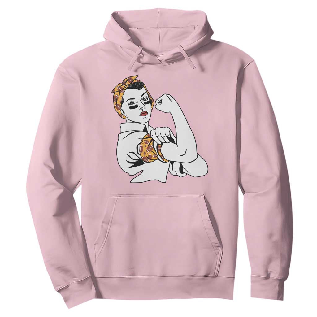 We Can Do It Game Day Hoodie Rosie The Riveter Strong Woman Football Fan