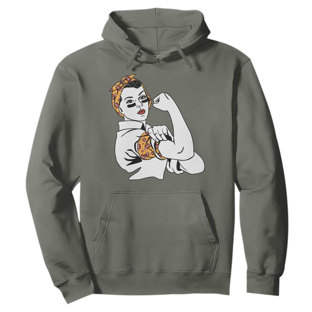 We Can Do It Game Day Hoodie Rosie The Riveter Strong Woman Football Fan
