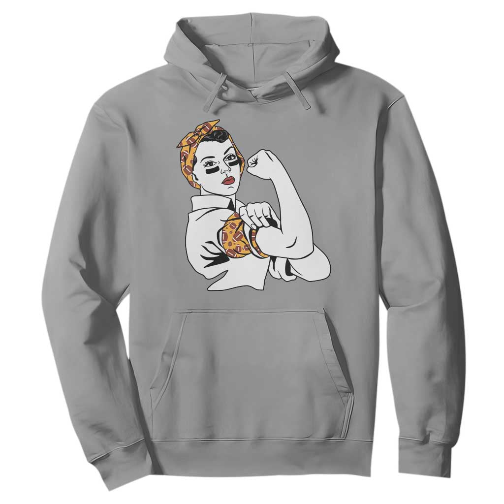 We Can Do It Game Day Hoodie Rosie The Riveter Strong Woman Football Fan