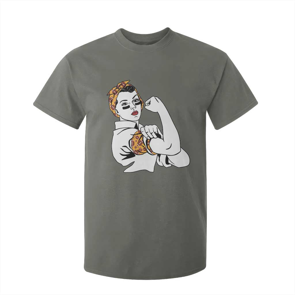 We Can Do It Game Day T Shirt For Kid Rosie The Riveter Strong Woman Football Fan