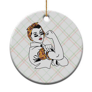 We Can Do It Game Day Ceramic Ornament Rosie The Riveter Strong Woman Football Fan