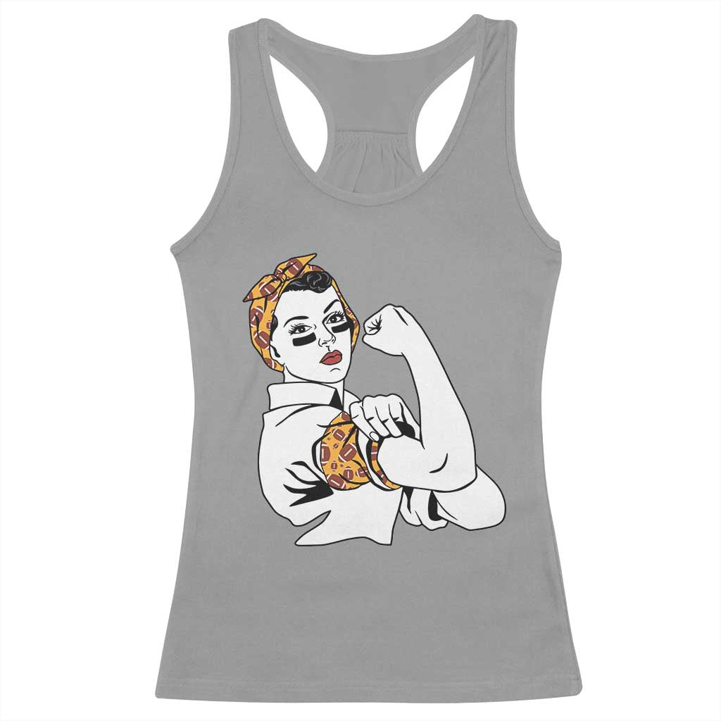 We Can Do It Game Day Racerback Tank Top Rosie The Riveter Strong Woman Football Fan
