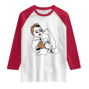 We Can Do It Game Day Raglan Shirt Rosie The Riveter Strong Woman Football Fan