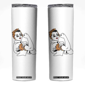 We Can Do It Game Day Skinny Tumbler Rosie The Riveter Strong Woman Football Fan