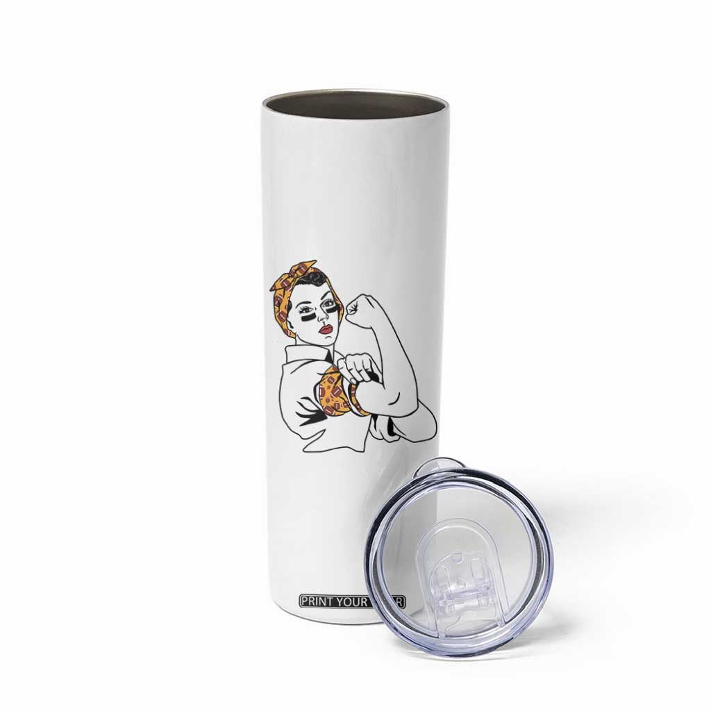 We Can Do It Game Day Skinny Tumbler Rosie The Riveter Strong Woman Football Fan