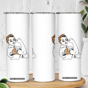 We Can Do It Game Day Skinny Tumbler Rosie The Riveter Strong Woman Football Fan