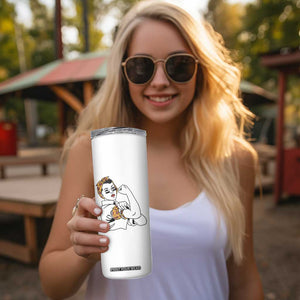 We Can Do It Game Day Skinny Tumbler Rosie The Riveter Strong Woman Football Fan