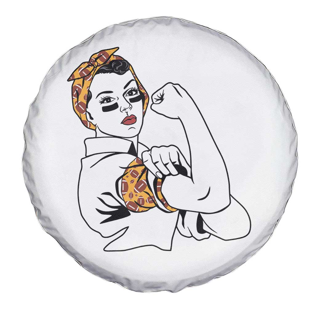 We Can Do It Game Day Spare Tire Cover Rosie The Riveter Strong Woman Football Fan