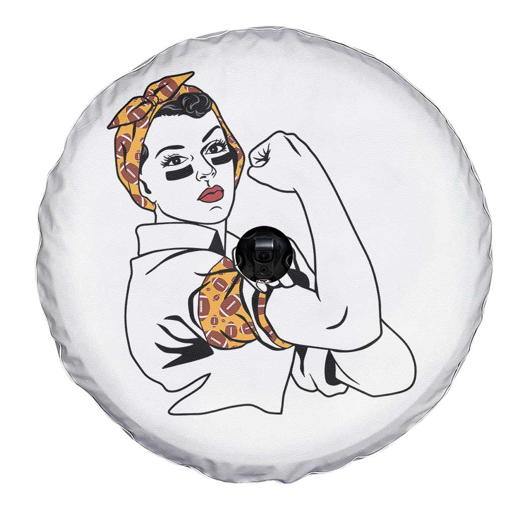 We Can Do It Game Day Spare Tire Cover Rosie The Riveter Strong Woman Football Fan