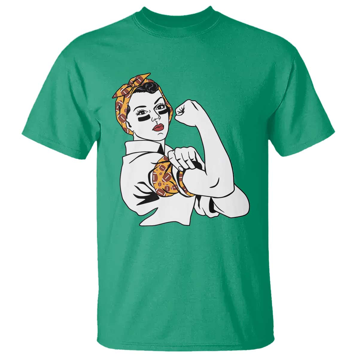 We Can Do It Game Day T Shirt Rosie The Riveter Strong Woman Football Fan