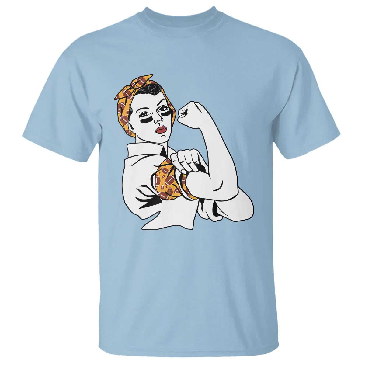 We Can Do It Game Day T Shirt Rosie The Riveter Strong Woman Football Fan