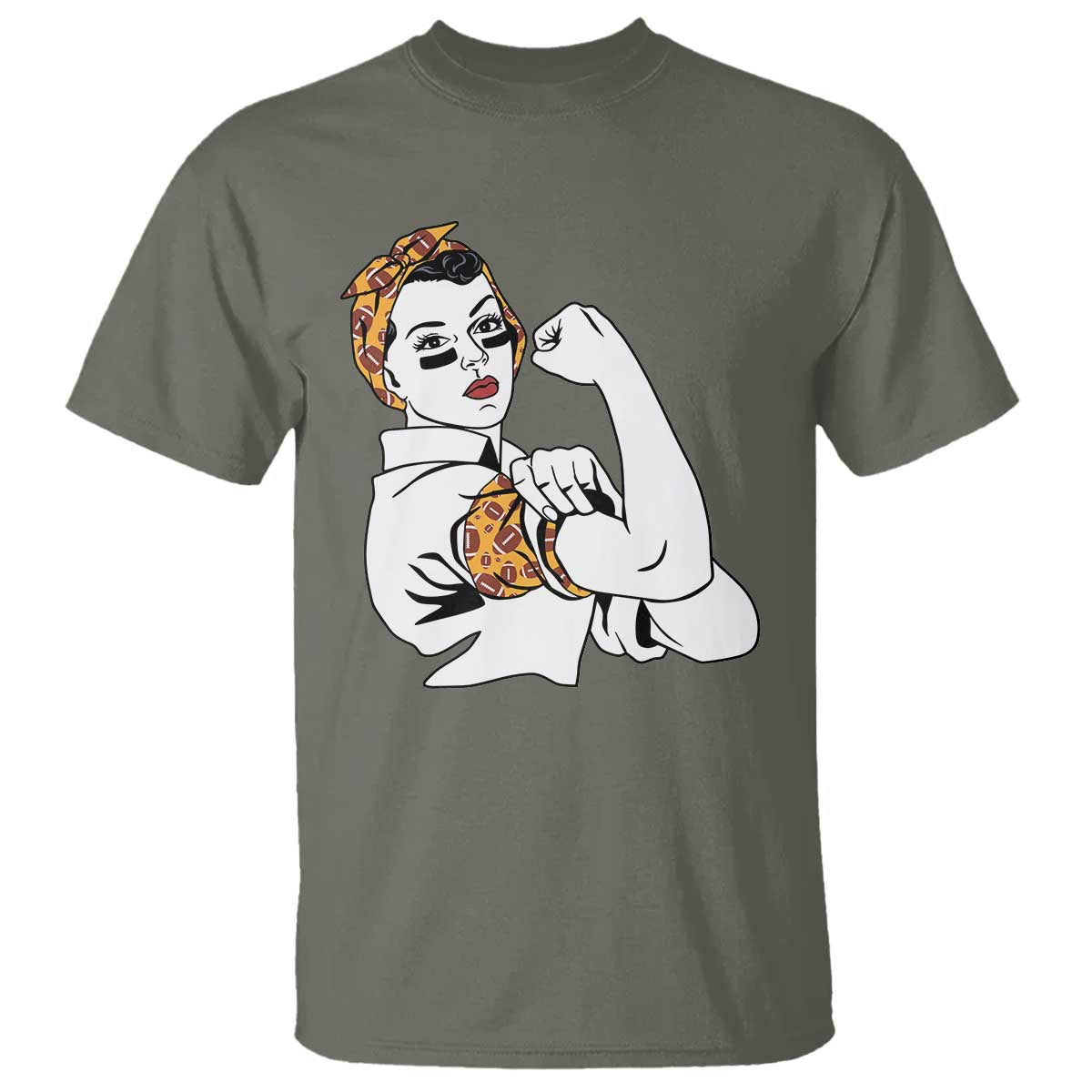 We Can Do It Game Day T Shirt Rosie The Riveter Strong Woman Football Fan