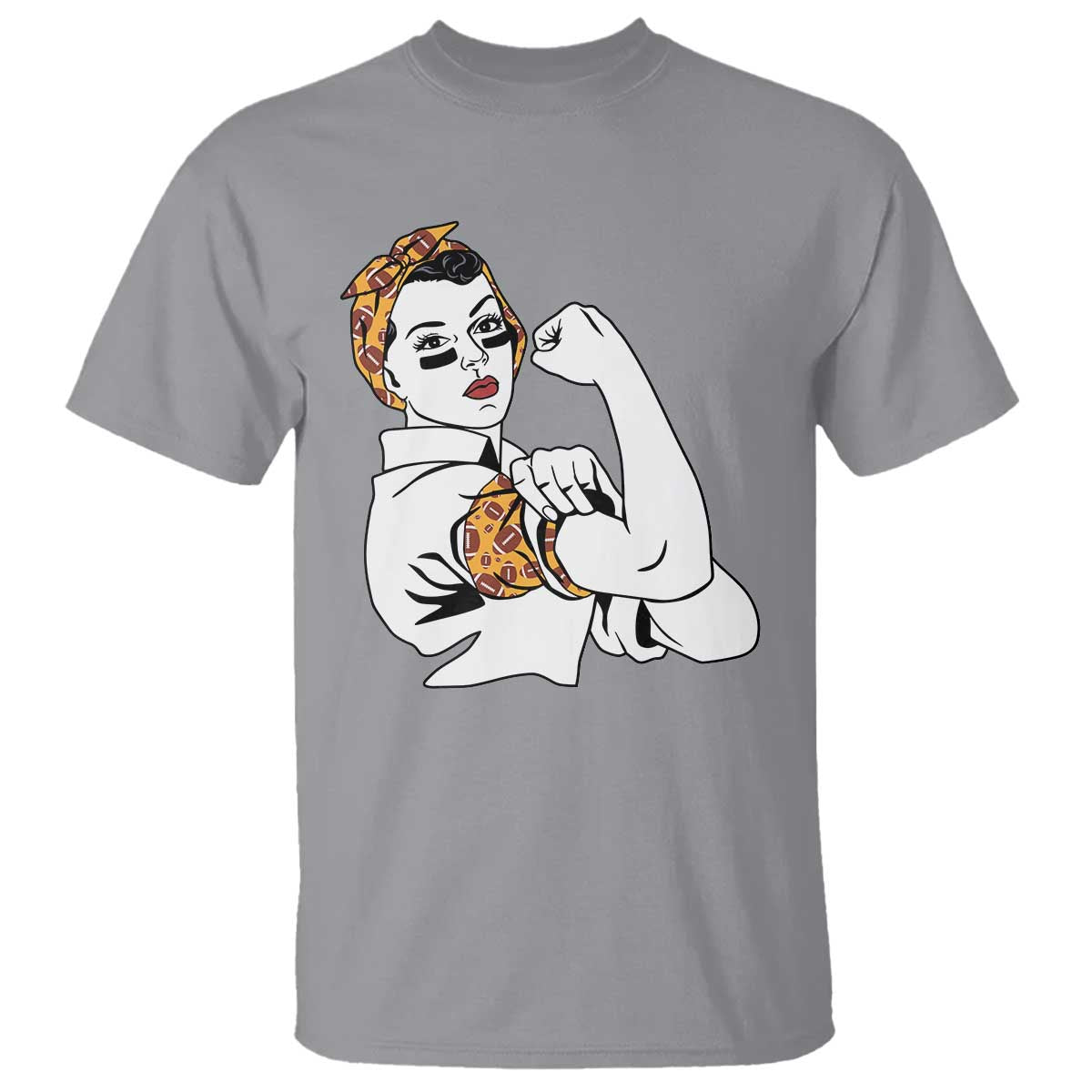 We Can Do It Game Day T Shirt Rosie The Riveter Strong Woman Football Fan