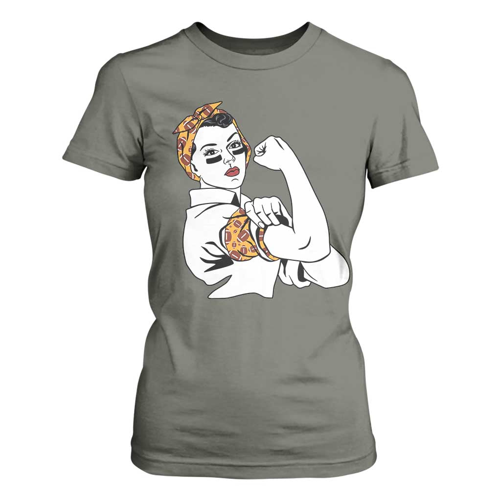 We Can Do It Game Day T Shirt For Women Rosie The Riveter Strong Woman Football Fan