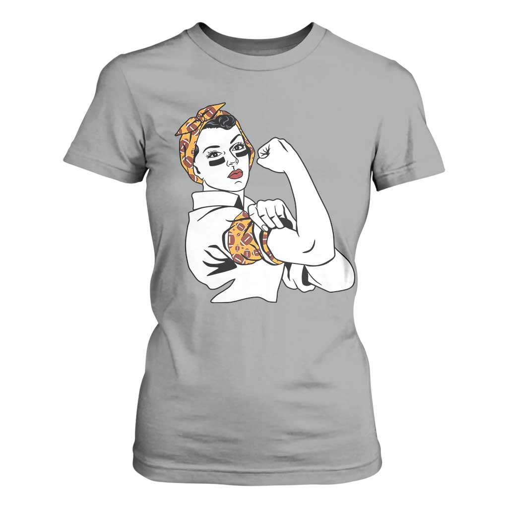 We Can Do It Game Day T Shirt For Women Rosie The Riveter Strong Woman Football Fan