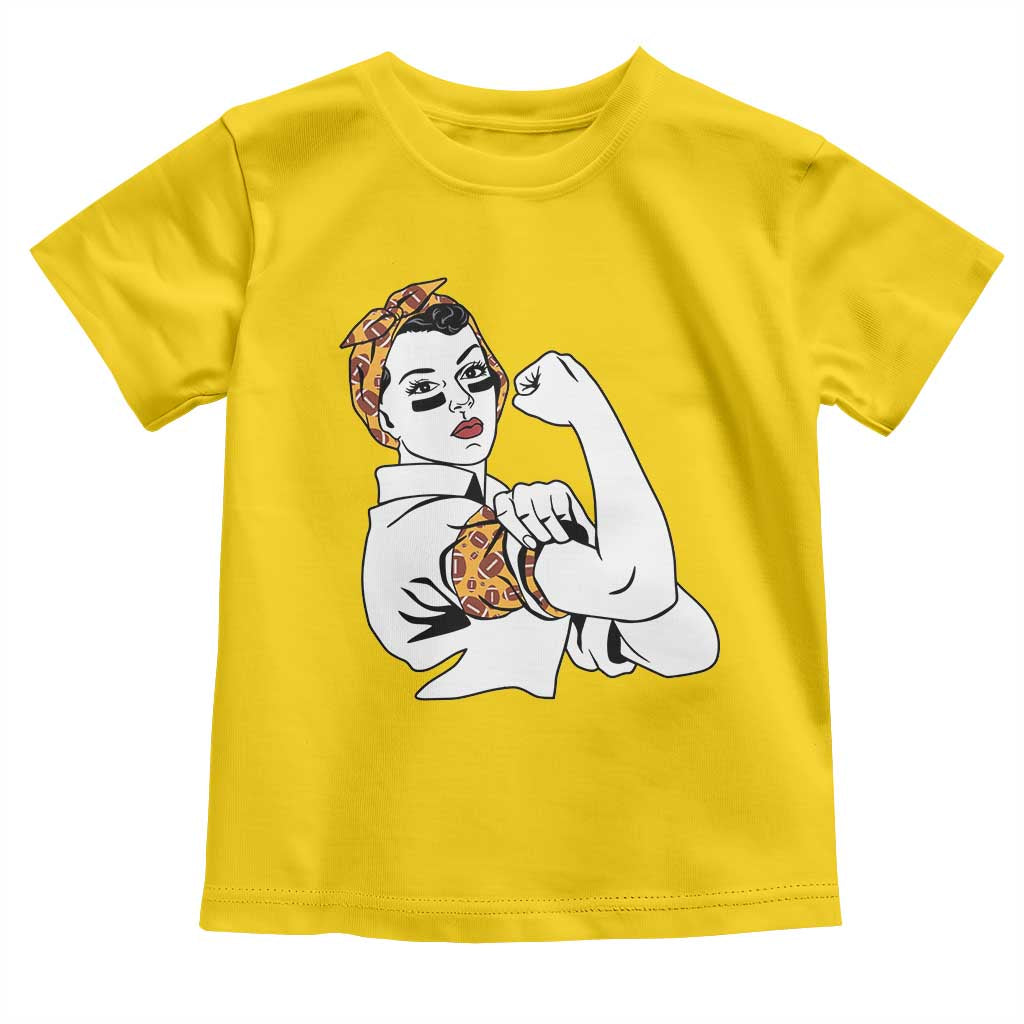 We Can Do It Game Day Toddler T Shirt Rosie The Riveter Strong Woman Football Fan