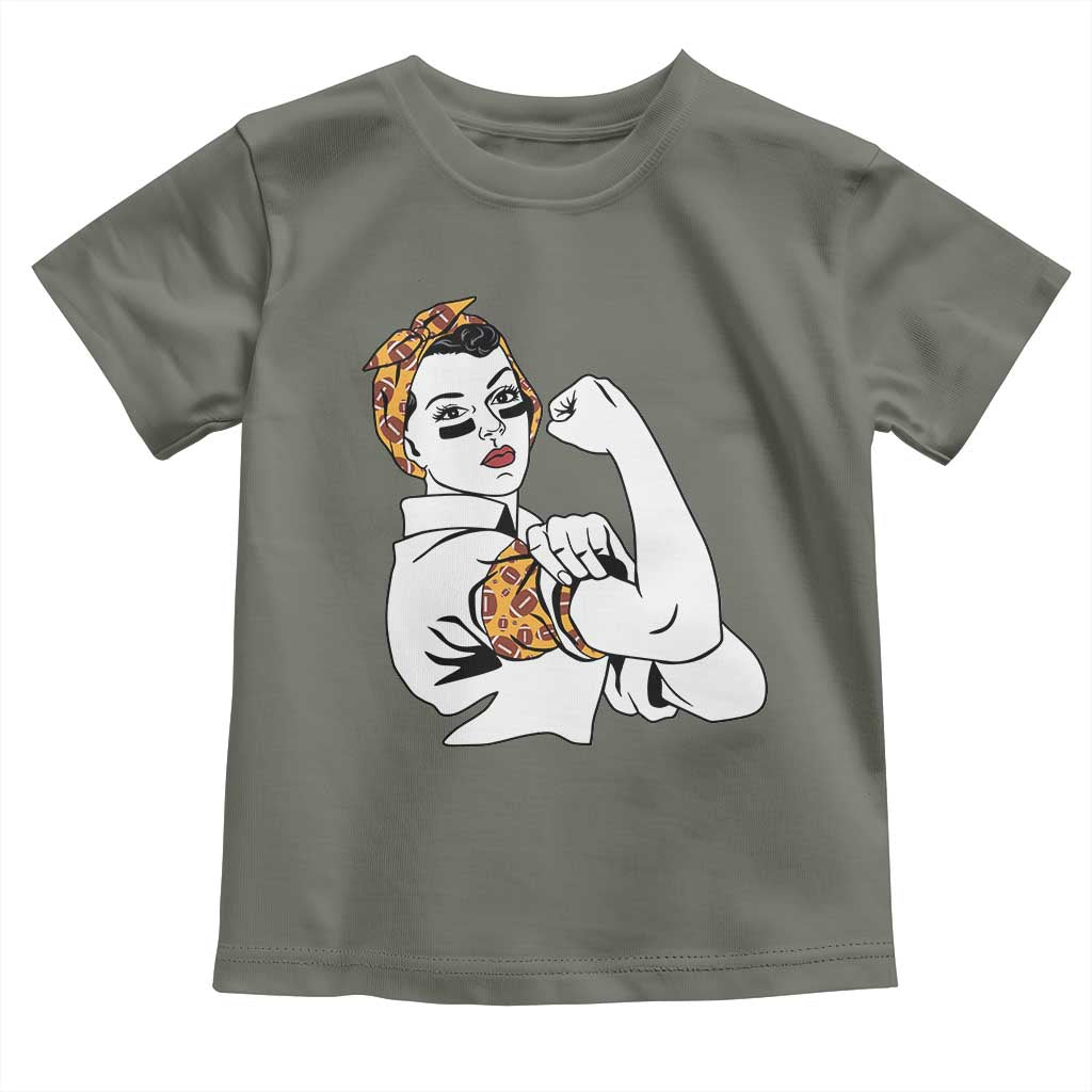 We Can Do It Game Day Toddler T Shirt Rosie The Riveter Strong Woman Football Fan