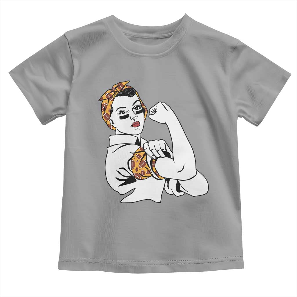We Can Do It Game Day Toddler T Shirt Rosie The Riveter Strong Woman Football Fan