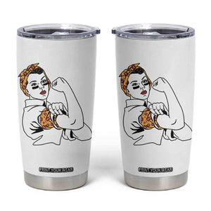 We Can Do It Game Day Tumbler Cup Rosie The Riveter Strong Woman Football Fan