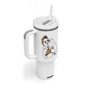 We Can Do It Game Day Tumbler With Handle Rosie The Riveter Strong Woman Football Fan