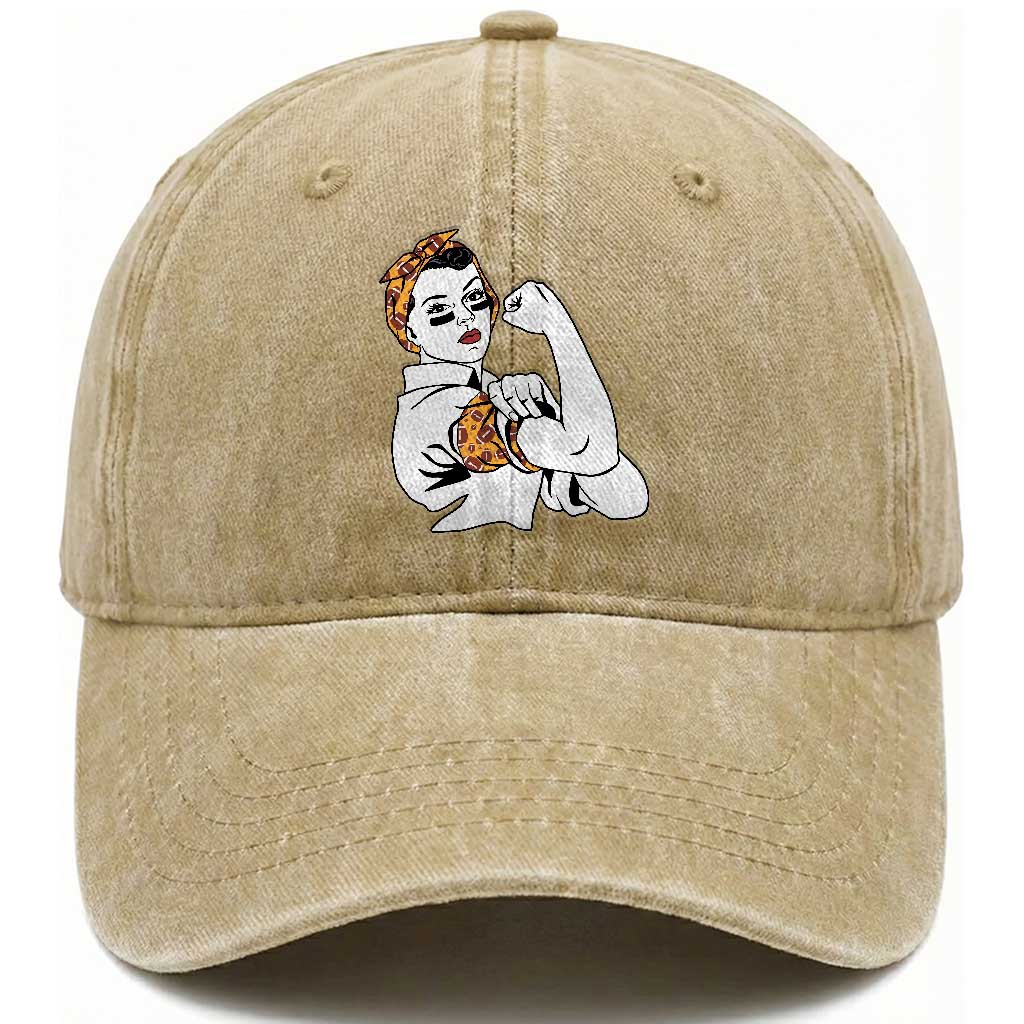 We Can Do It Game Day Washed Cotton Baseball Cap Rosie The Riveter Strong Woman Football Fan