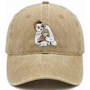 We Can Do It Game Day Washed Cotton Baseball Cap Rosie The Riveter Strong Woman Football Fan