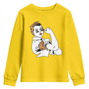 We Can Do It Game Day Youth Sweatshirt Rosie The Riveter Strong Woman Football Fan