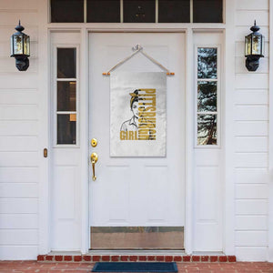 Strong Woman Football Game Day Garden Flag Black And Gold City Pride
