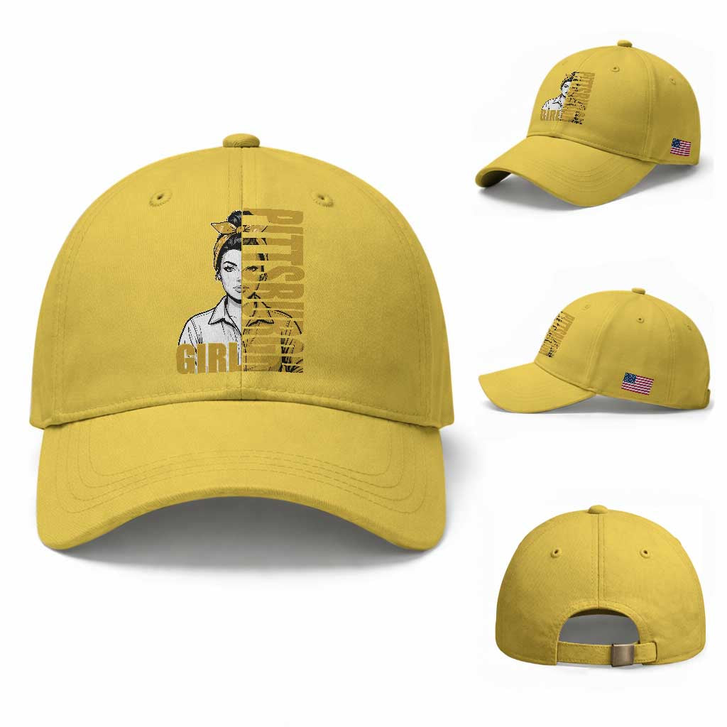 Strong Woman Football Game Day Baseball Cap Black And Gold City Pride