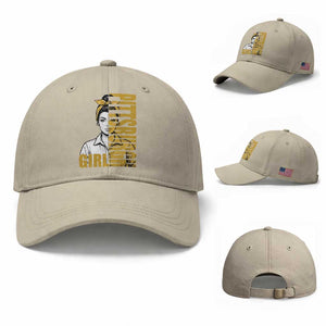 Strong Woman Football Game Day Baseball Cap Black And Gold City Pride
